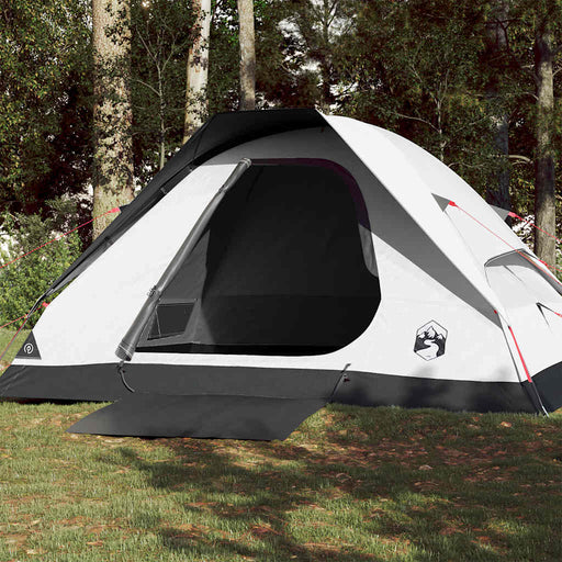 Cort camping cupolă 4 persoane alb, țesătură opacă, impermeabil - WALTI WALTI