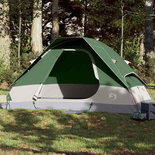 Cort de camping cupolă pentru 6 persoane, verde, impermeabil - WALTI WALTI