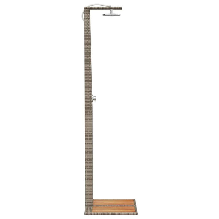 Duș de exterior, gri, 50x55x224 cm, poliratan și lemn acacia - WALTI WALTI