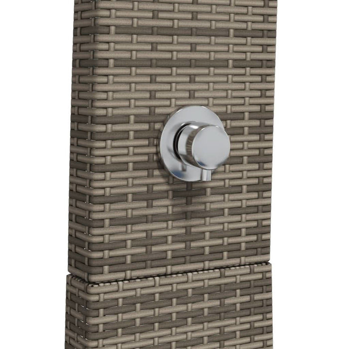 Duș de exterior, gri, 55x60x224 cm, poliratan și lemn acacia - WALTI WALTI