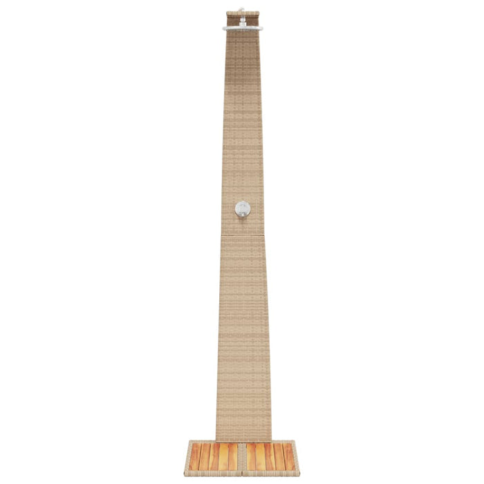 Duș de exterior, bej, 55x60x224 cm, poliratan și lemn acacia - WALTI WALTI