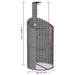 Duș de exterior, negru, 100x100x241,5 cm, poliratan/lemn acacia - WALTI WALTI