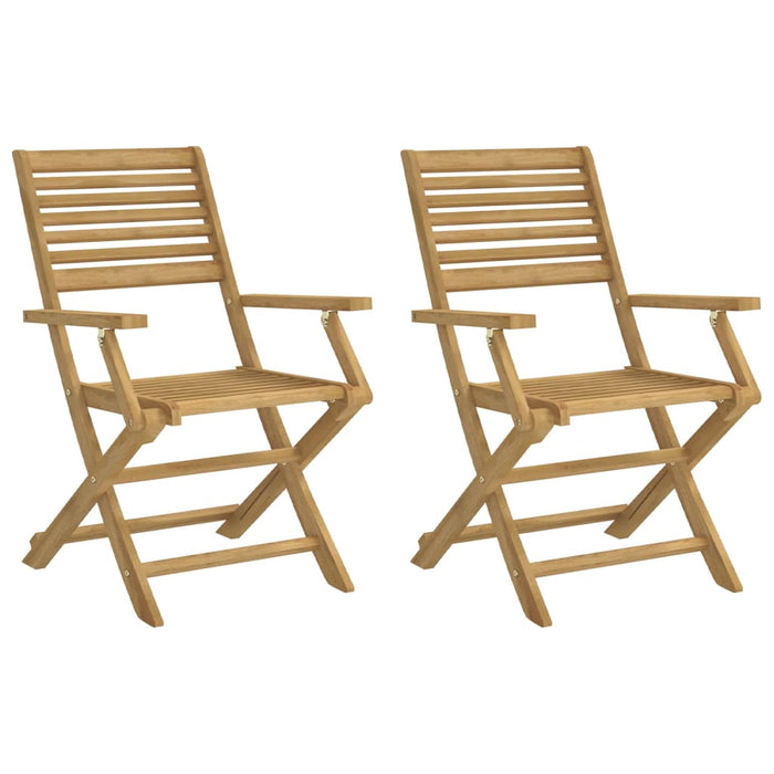 Scaune grădină pliante 2 buc 54,5x61,5x86,5cm lemn masiv acacia - WALTI WALTI