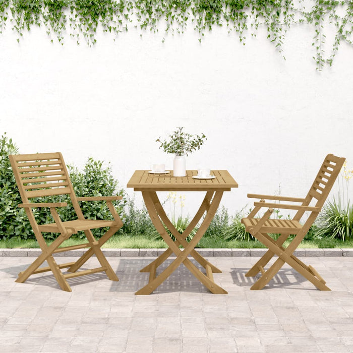 Scaune grădină pliante 2 buc 54,5x61,5x86,5cm lemn masiv acacia - WALTI WALTI