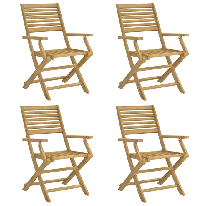 Scaune grădină pliante 4 buc 54,5x61,5x86,5cm lemn masiv acacia - WALTI WALTI
