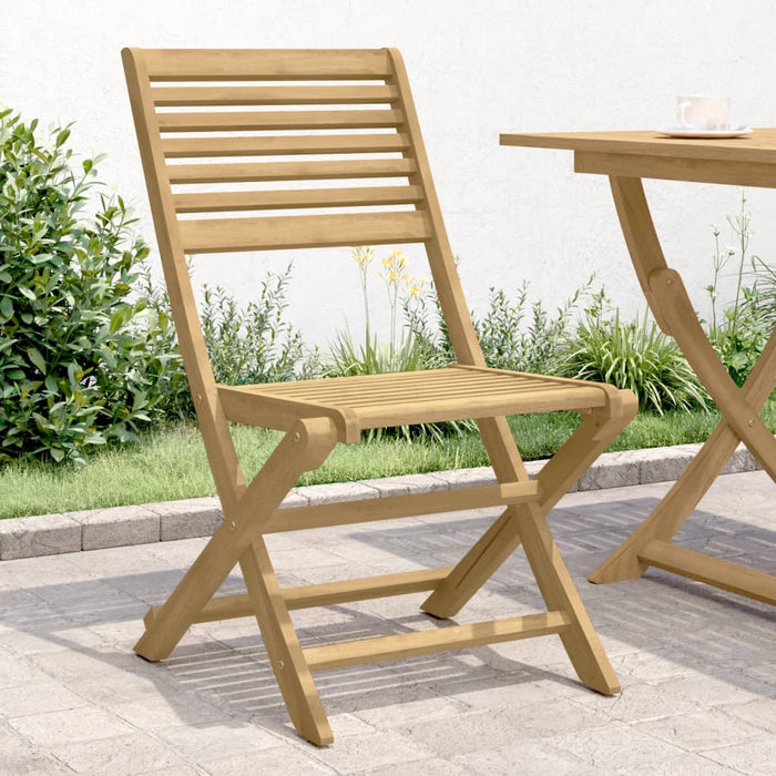 Scaune grădină pliante 2 buc. 48,5x61,5x87 cm lemn masiv acacia - WALTI WALTI