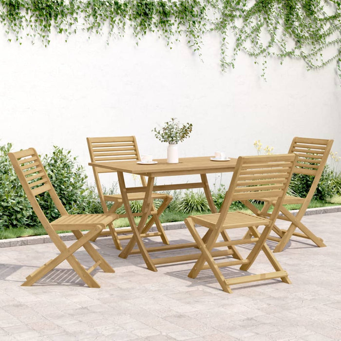 Scaune grădină pliante 4 buc. 48,5x61,5x87 cm lemn masiv acacia - WALTI WALTI
