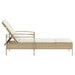 Șezlong cu pernă, bej, 63x200x81 cm, poliratan - WALTI WALTI