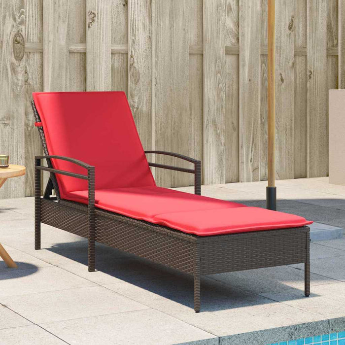 | Șezlong | cu pernă 1-persoană Maro 63 x 200 x 81 cm poliratan WALTI