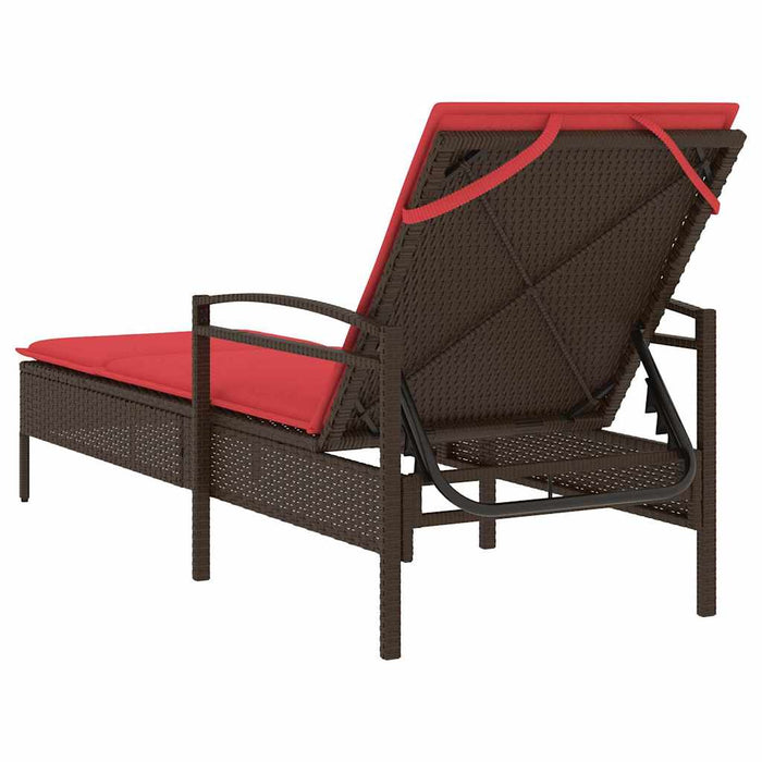 | Șezlong | cu pernă 1-persoană Maro 63 x 200 x 81 cm poliratan WALTI