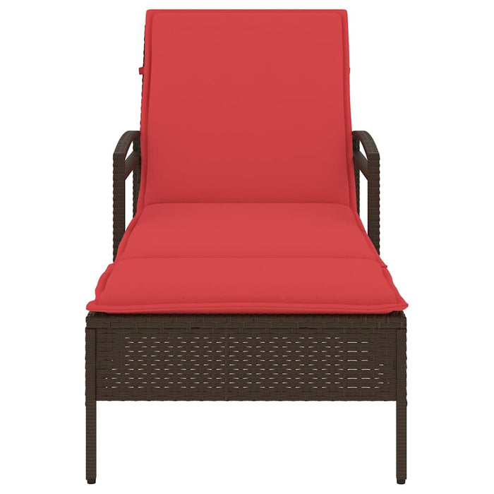 | Șezlong | cu pernă 1-persoană Maro 63 x 200 x 81 cm poliratan WALTI