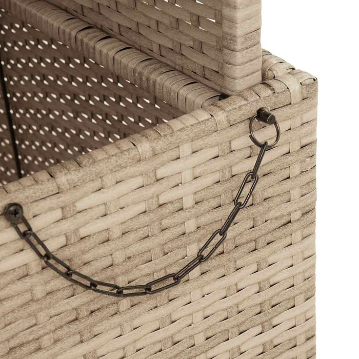 Masă de grădină, bej, 110x110x71 cm, poliratan și lemn acacia - WALTI WALTI
