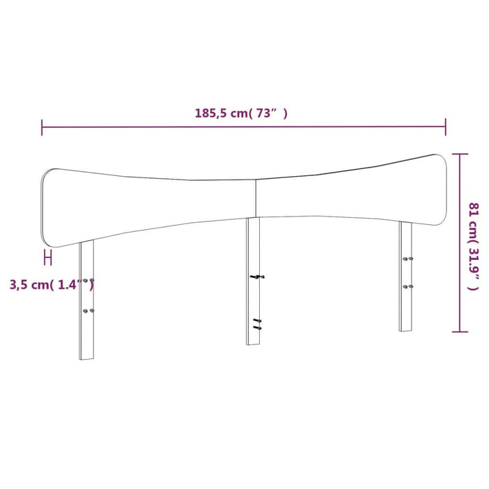 Tăblie de pat, alb, 180 cm, lemn masiv de pin - WALTI WALTI