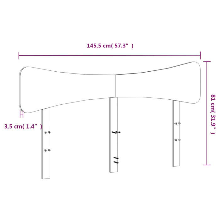 Tăblie de pat, alb, 140 cm, lemn masiv de pin - WALTI WALTI