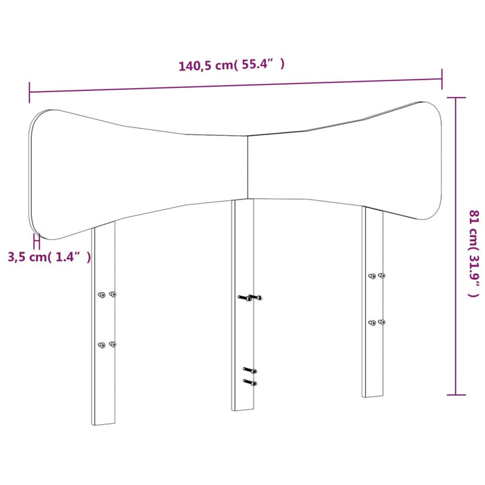 Tăblie de pat, 135 cm, lemn masiv de pin - WALTI WALTI