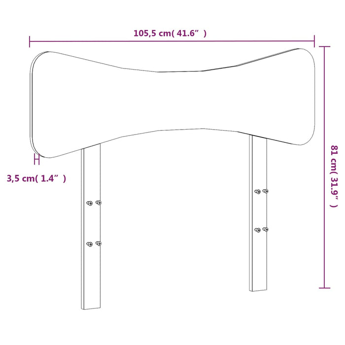 Tăblie de pat, alb, 100 cm, lemn masiv de pin - WALTI WALTI