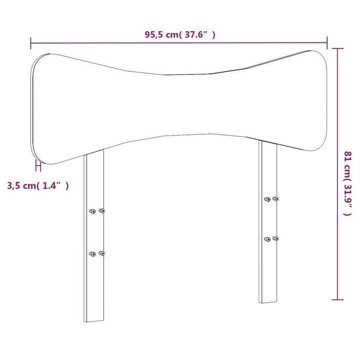 Tăblie de pat, 90 cm, lemn masiv de pin - WALTI WALTI