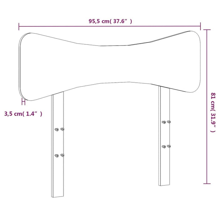 Tăblie de pat, alb, 90 cm, lemn masiv de pin - WALTI WALTI