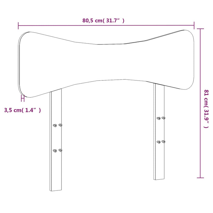 Tăblie de pat, 75 cm, lemn masiv de pin - WALTI WALTI