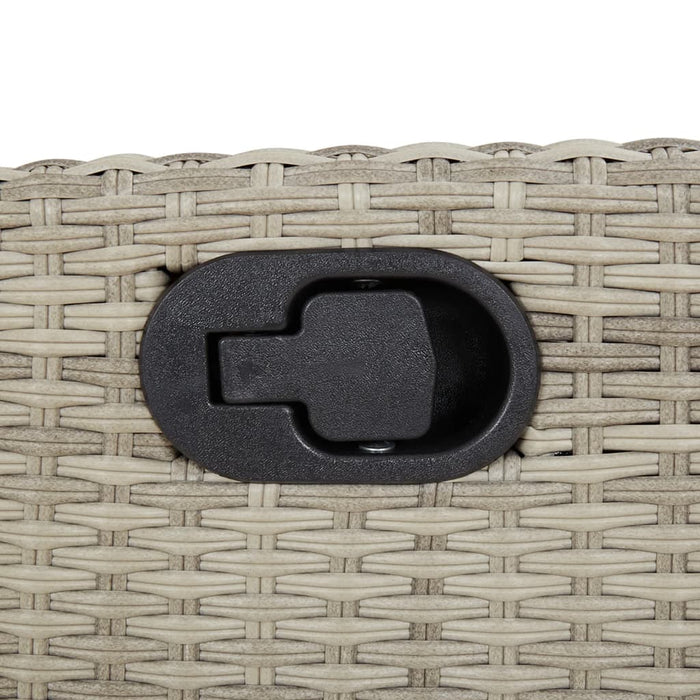 Bancă rabatabilă de grădină cu perne, gri deschis, poliratan - WALTI WALTI