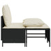 Set mobilier de grădină cu perne, 4 piese, negru, poliratan - WALTI WALTI