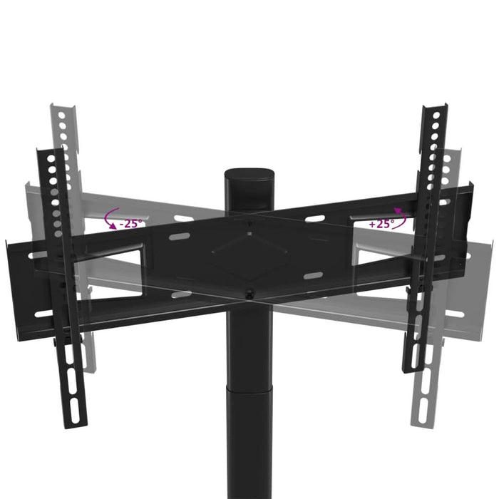 Suport TV pe colț cu 2 niveluri pentru 32-65 inch, negru - WALTI WALTI
