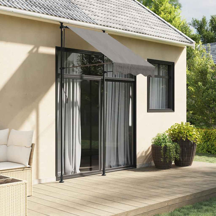 Copertină retractabilă, antracit, 100x150 cm, textil și oțel - WALTI WALTI