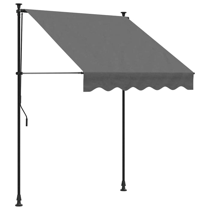Copertină retractabilă, antracit, 150x150 cm, țesătură și oțel - WALTI WALTI