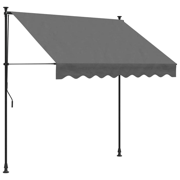 Copertină retractabilă, antracit, 200x150 cm, țesătură și oțel - WALTI WALTI