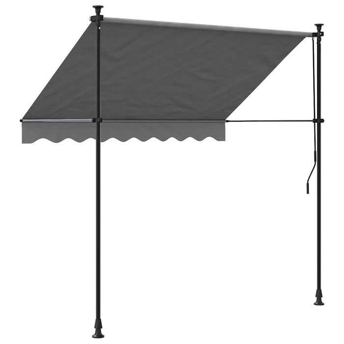 Copertină retractabilă, antracit, 200x150 cm, țesătură și oțel - WALTI WALTI