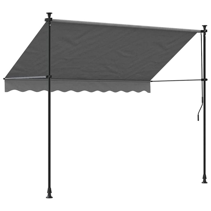 Copertină retractabilă, antracit, 250x150 cm, țesătură și oțel - WALTI WALTI