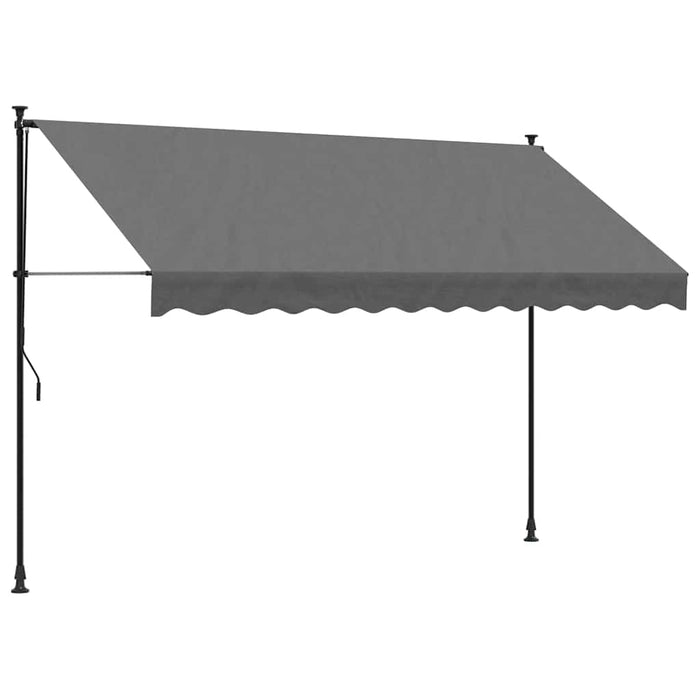 Copertină retractabilă, antracit, 300x150 cm, textil și oțel - WALTI WALTI