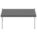Copertină retractabilă, antracit, 350x150 cm, textil și oțel - WALTI WALTI