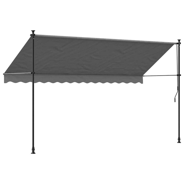 Copertină retractabilă, antracit, 350x150 cm, textil și oțel - WALTI WALTI