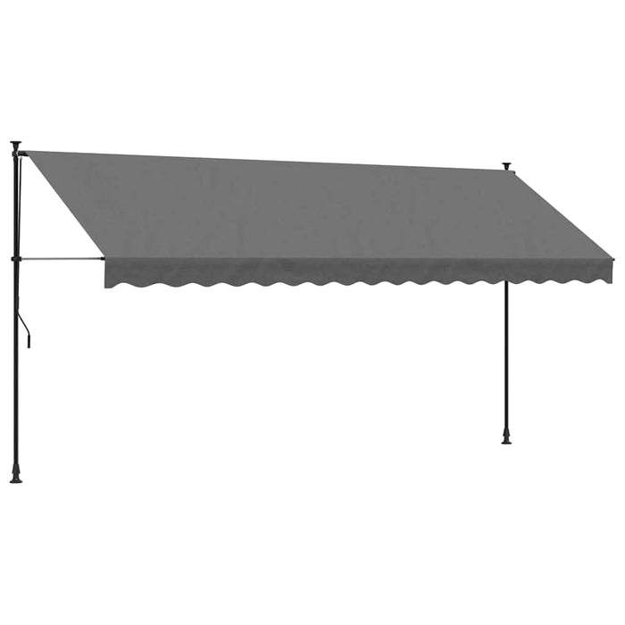 Copertină retractabilă, antracit, 400x150 cm, textil și oțel - WALTI WALTI