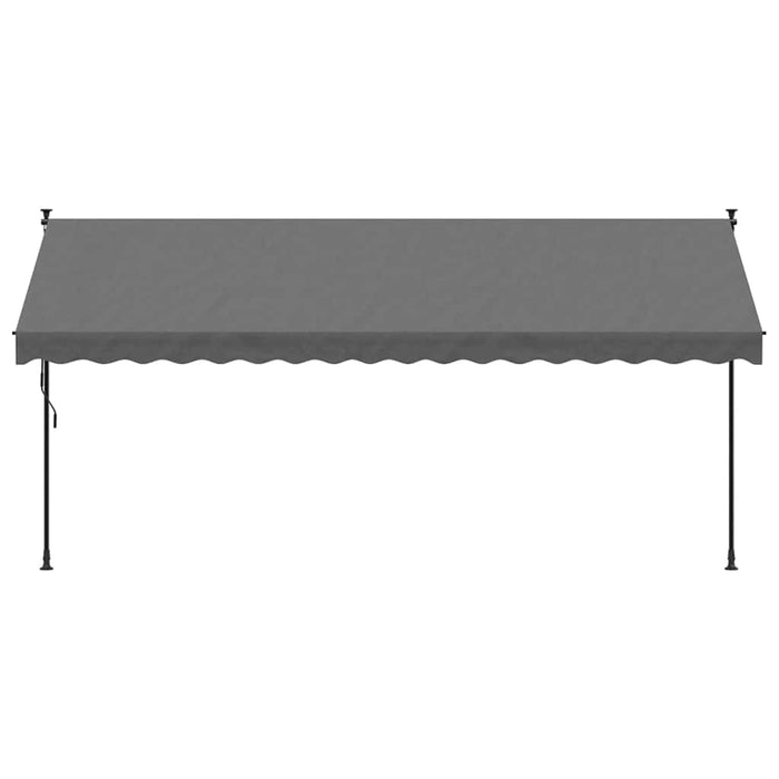 Copertină retractabilă, antracit, 400x150 cm, textil și oțel - WALTI WALTI
