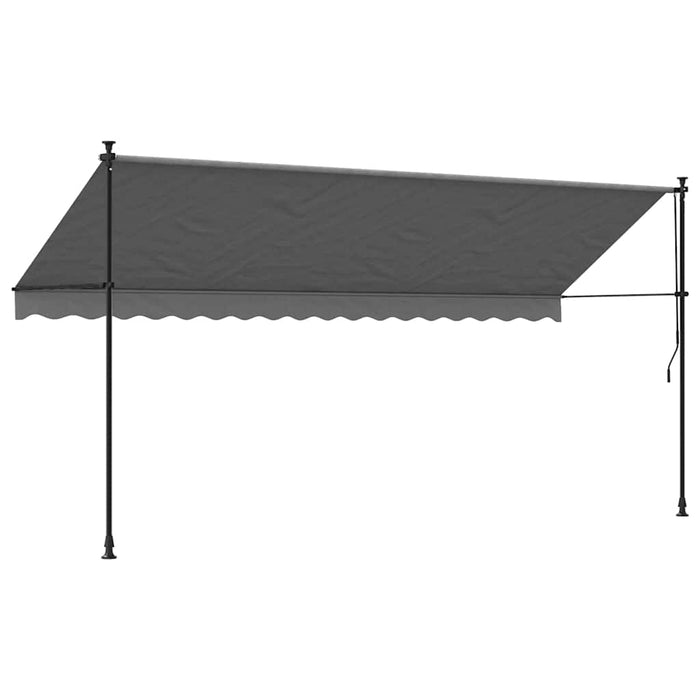 Copertină retractabilă, antracit, 400x150 cm, textil și oțel - WALTI WALTI