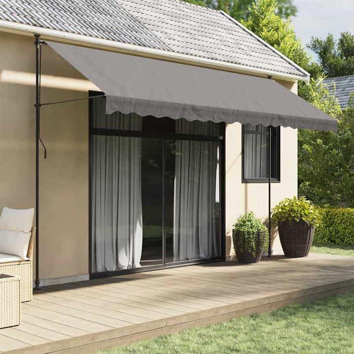 Copertină retractabilă, antracit, 400x150 cm, textil și oțel - WALTI WALTI
