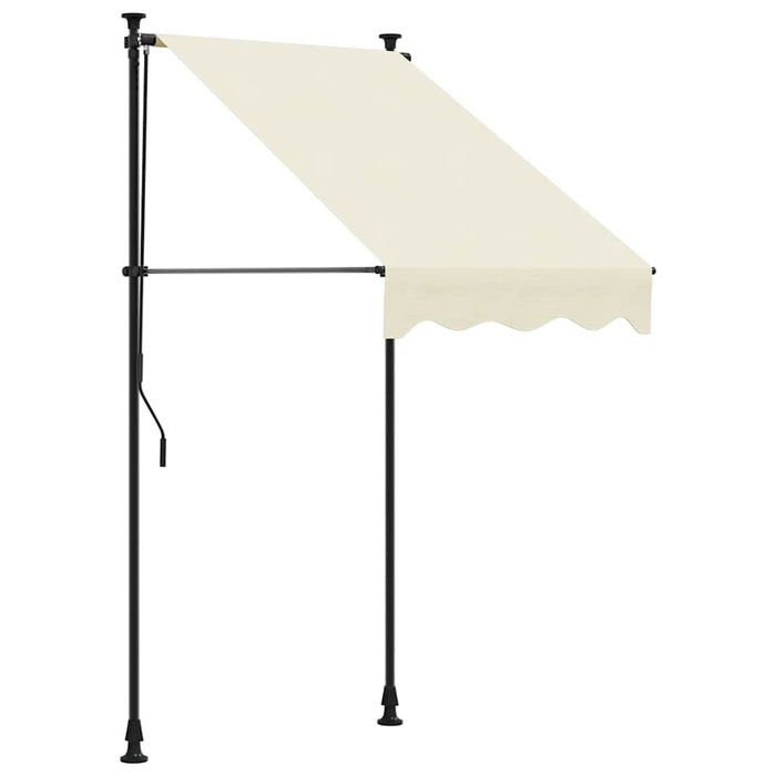 Copertină retractabilă, crem, 100x150 cm, țesătură și oțel - WALTI WALTI