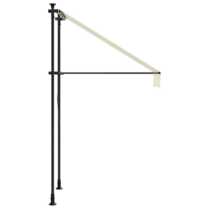 Copertină retractabilă, crem, 100x150 cm, țesătură și oțel - WALTI WALTI