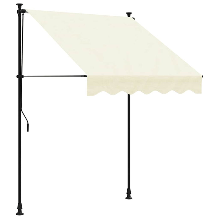 Copertină retractabilă, crem, 150x150 cm, țesătură și oțel - WALTI WALTI