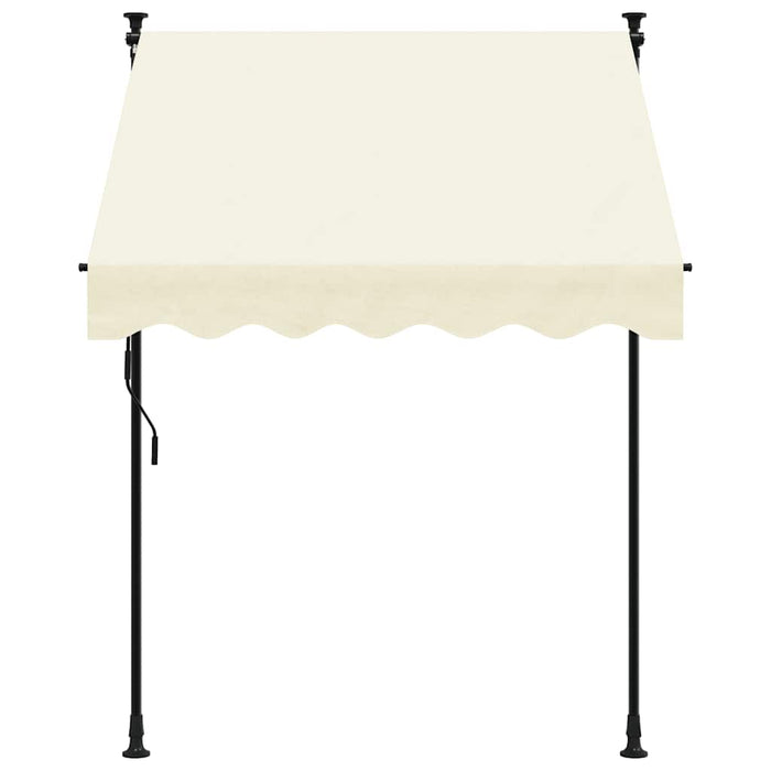 Copertină retractabilă, crem, 150x150 cm, țesătură și oțel - WALTI WALTI
