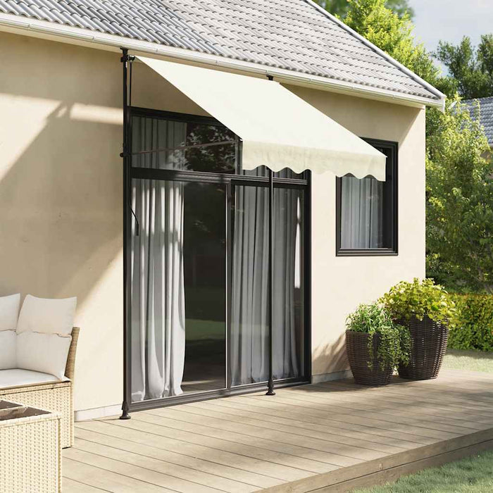 Copertină retractabilă, crem, 150x150 cm, țesătură și oțel - WALTI WALTI