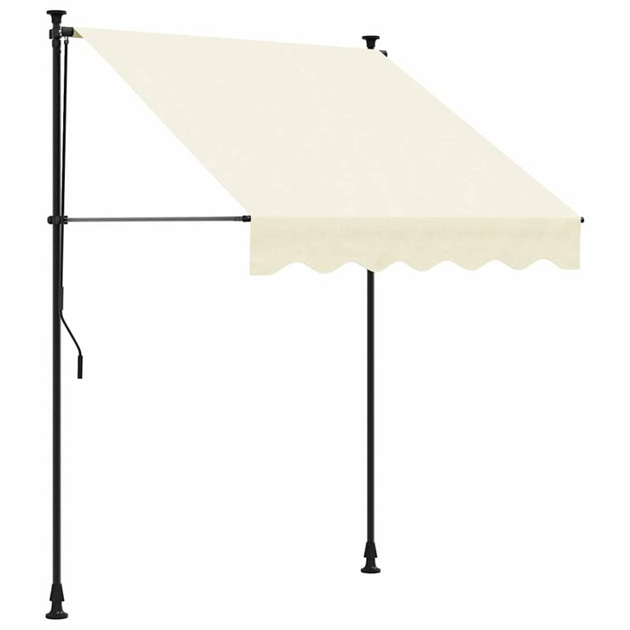 Copertină retractabilă, crem, 200x115 cm, țesătură și oțel - WALTI WALTI