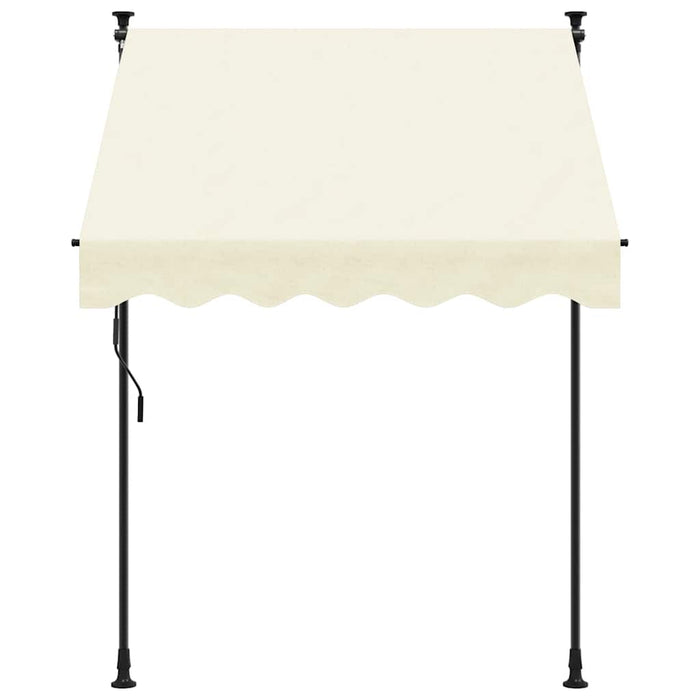 Copertină retractabilă, crem, 200x115 cm, țesătură și oțel - WALTI WALTI