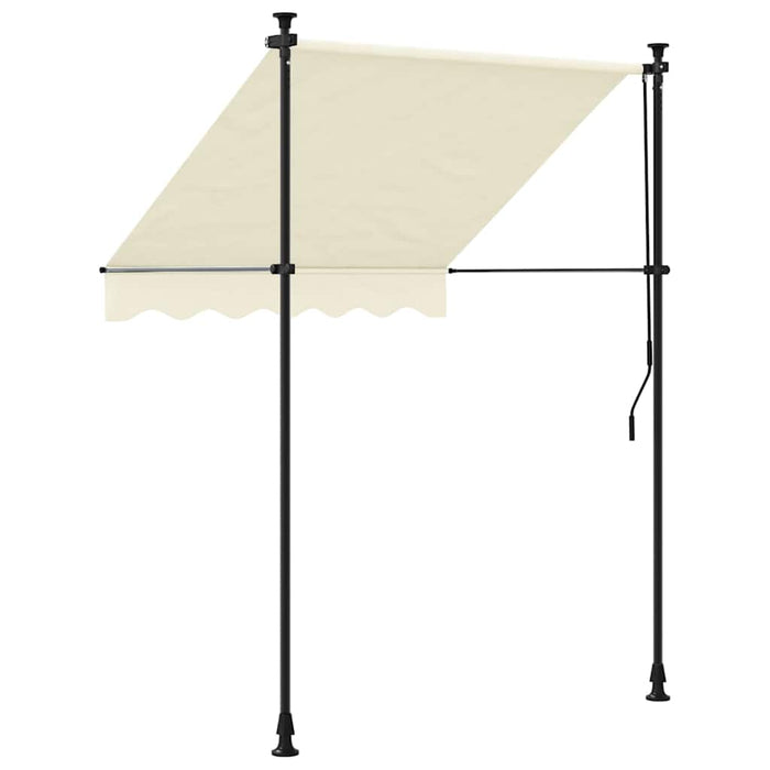 Copertină retractabilă, crem, 200x115 cm, țesătură și oțel - WALTI WALTI