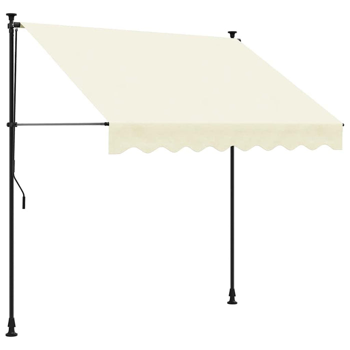 Copertină retractabilă, crem, 250x150 cm, țesătură și oțel - WALTI WALTI