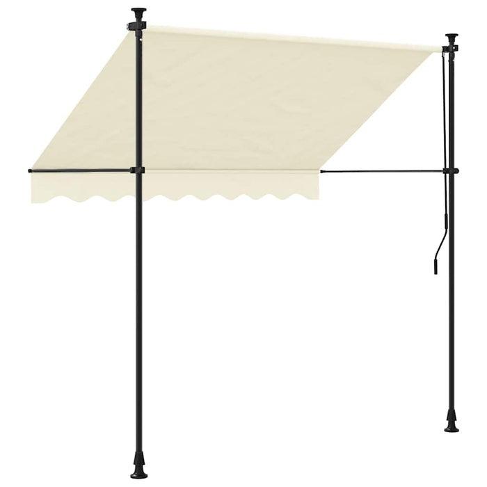Copertină retractabilă, crem, 250x150 cm, țesătură și oțel - WALTI WALTI