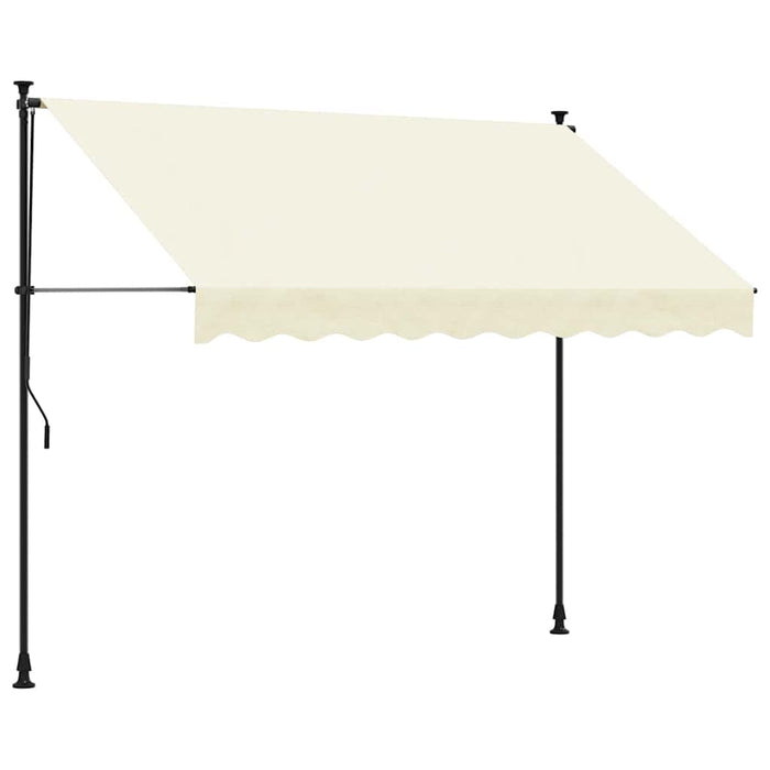 Copertină retractabilă, crem, 300x150 cm, țesătură și oțel - WALTI WALTI