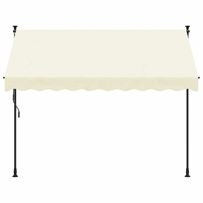 Copertină retractabilă, crem, 300x150 cm, țesătură și oțel - WALTI WALTI